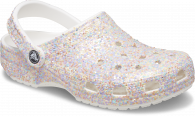 Crocs Classic Glitter Clog  White/Multi