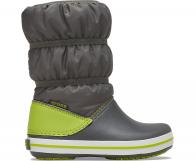 CROCS Kids Crocband™ Winter Boot Slate Grey / Lime Punch