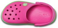 Kids Crocband™ Rainbow Band Clog Paradise Pink