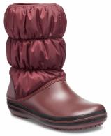 CROCS Womens Winter Puff Boot Burgundy / Black